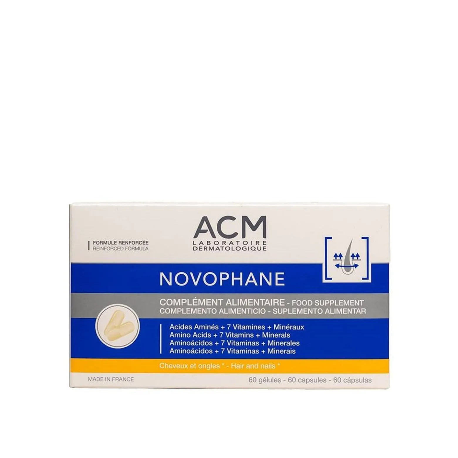 ACM Laboratoire Novophane Hair & Nails Food Supplement Capsules x60