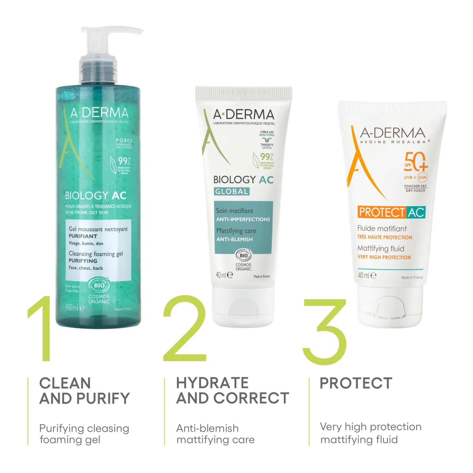 A-Derma Biology AC Global Anti-Blemish Mattifying Care 40ml (1.35floz)