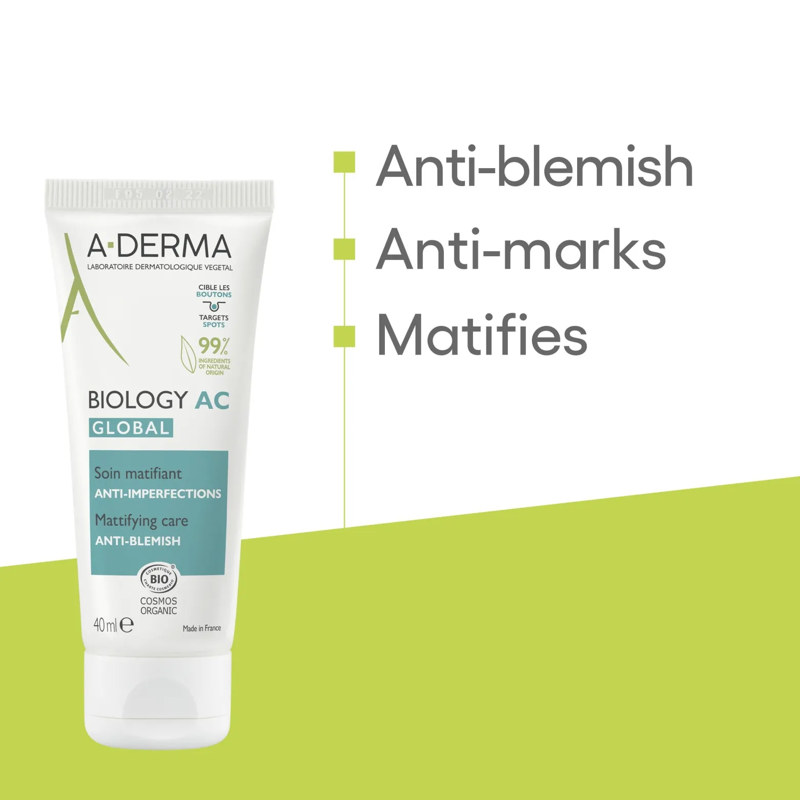 A-Derma Biology AC Global Anti-Blemish Mattifying Care 40ml (1.35floz)