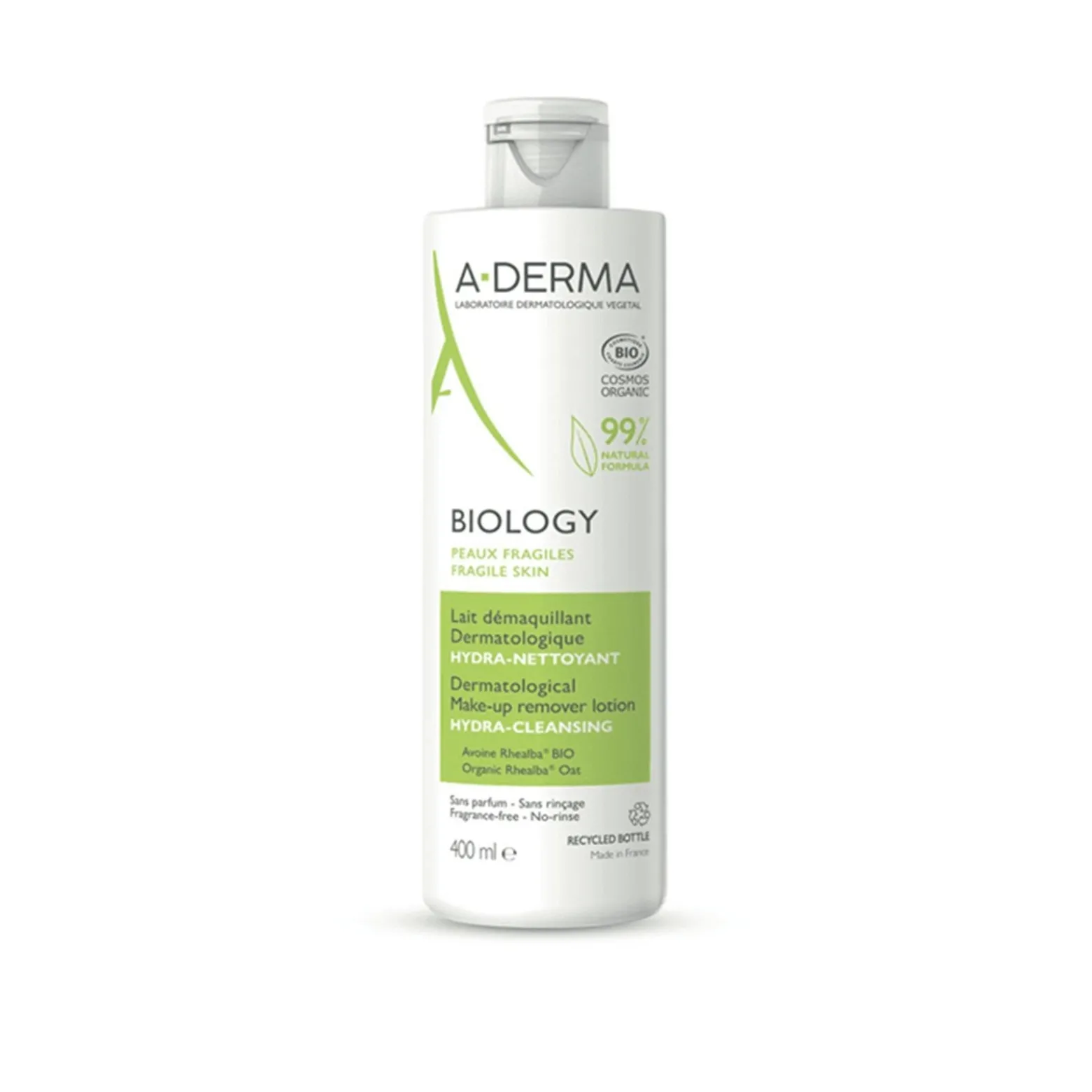 A-Derma Biology Makeup Remover Lotion Hydra-Cleansing 400ml (13.53floz)
