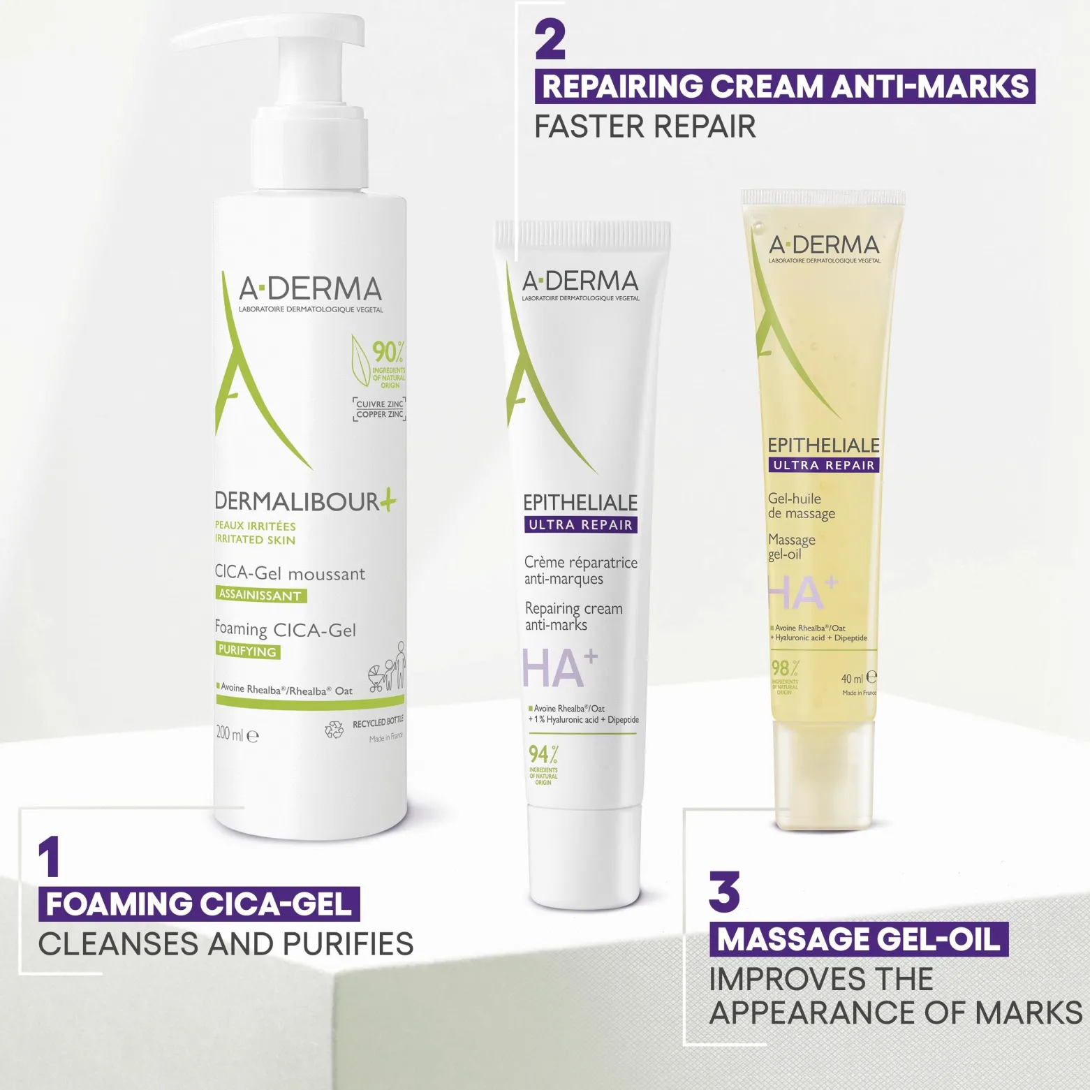 A-Derma Epitheliale Ultra Repair HA+ Anti-Marks Repairing Cream 100ml (3.38floz)