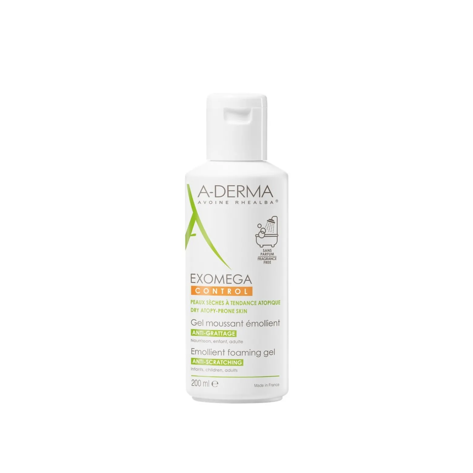 A-Derma Exomega Control Emollient Foaming Gel 200ml (6.76floz)