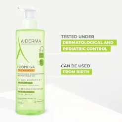 A-Derma Exomega Control Emollient Cleansing Gel 500ml (16.91floz)