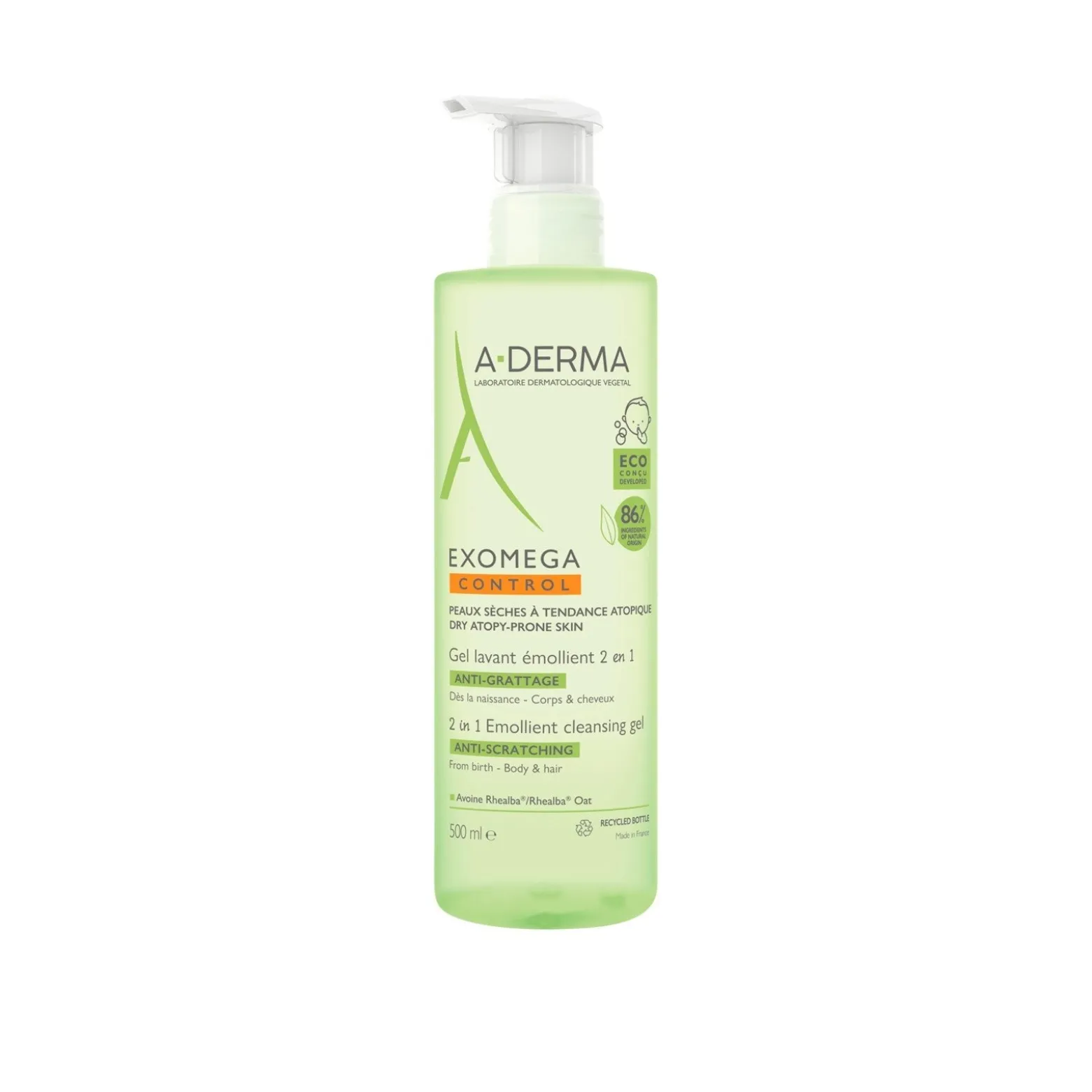 A-Derma Exomega Control Emollient Cleansing Gel 500ml (16.91floz)