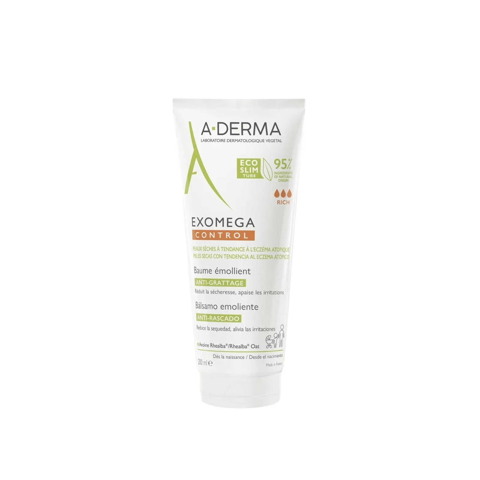 A-Derma Exomega Control Emollient Balm 200ml (6.76floz)