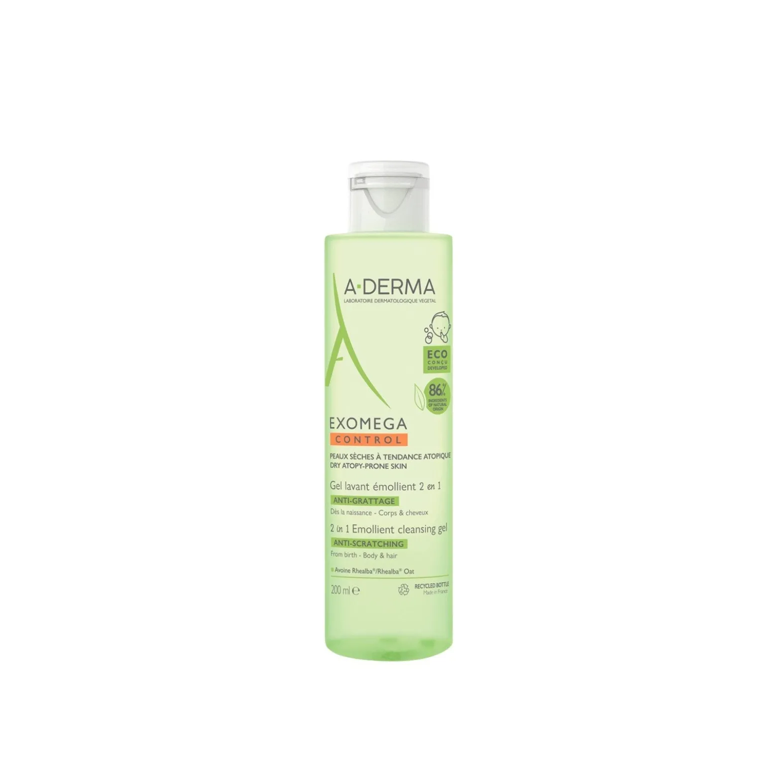 A-Derma Exomega Control Emollient Cleansing Gel 200ml (6.76floz)