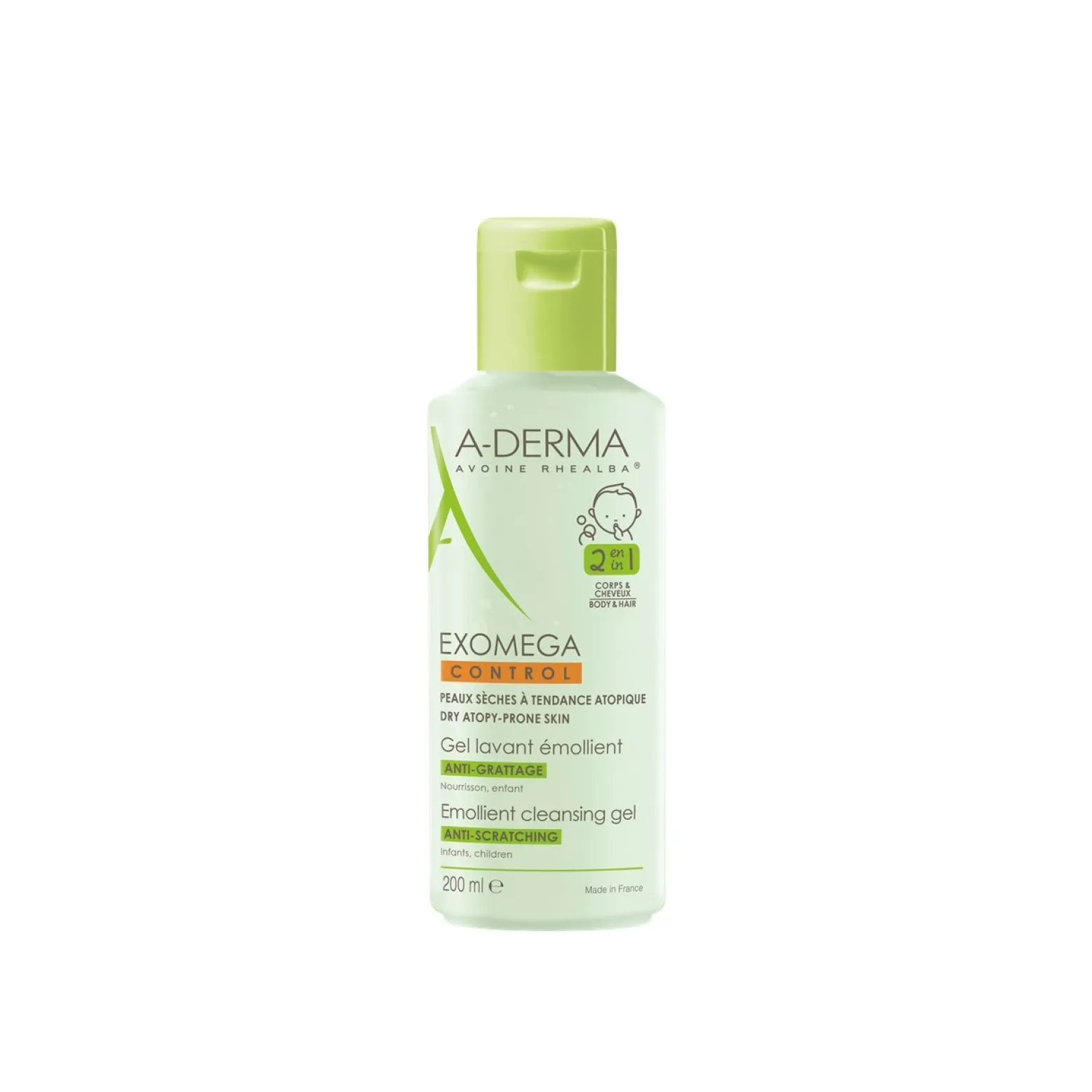 A-Derma Exomega Control Emollient Cleansing Gel 200ml (6.76floz)