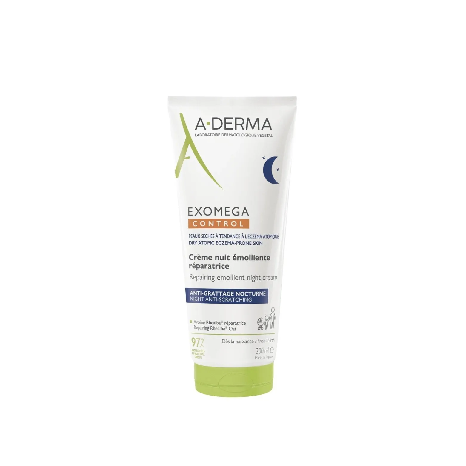 A-Derma Exomega Control Repairing Emollient Night Cream 200ml (6.76floz)