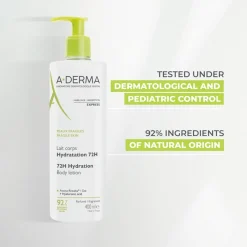 A-Derma 72h Hydration Body Lotion 400ml (13.5floz)