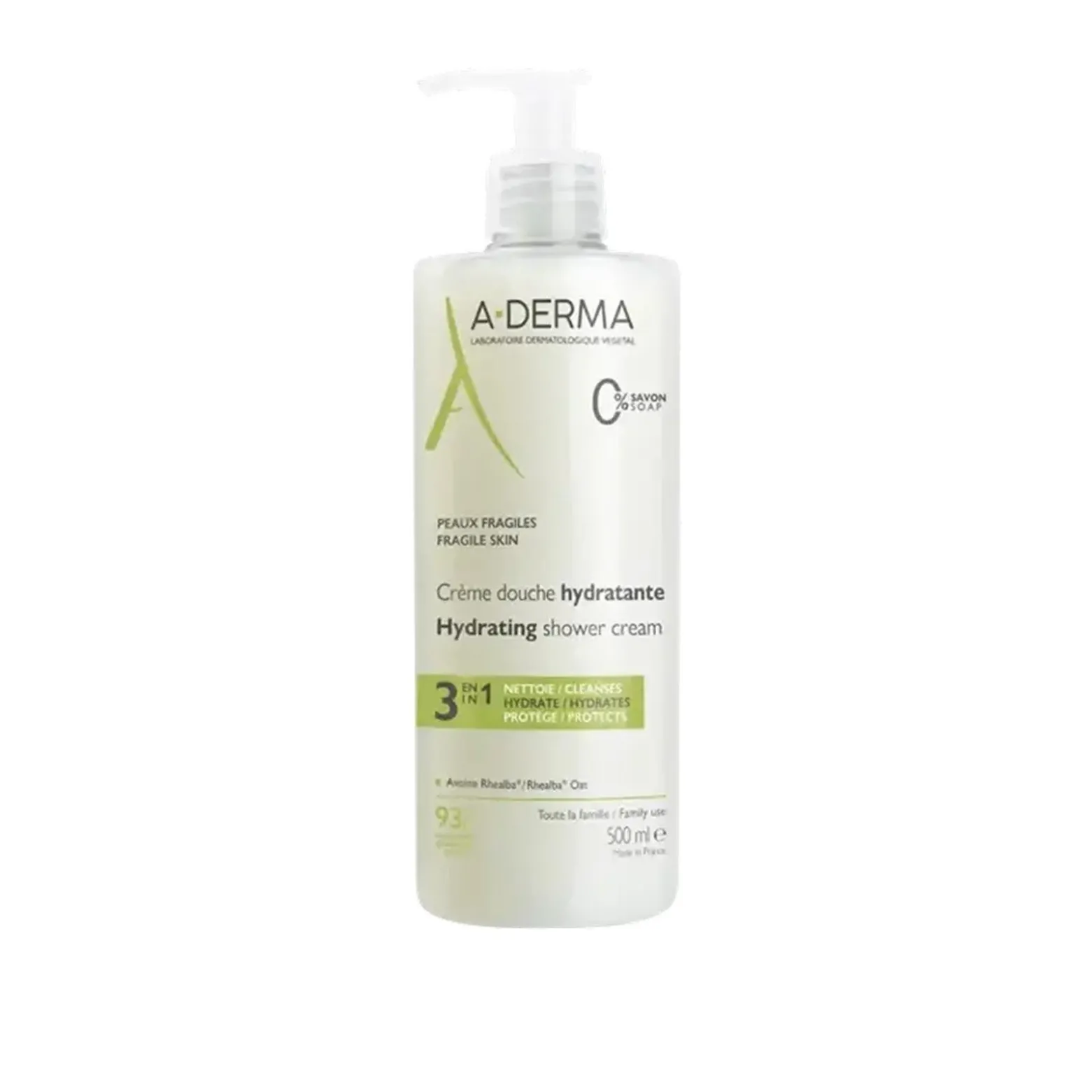 A-Derma 3-in-1 Hydrating Shower Cream 500ml (16.9floz)