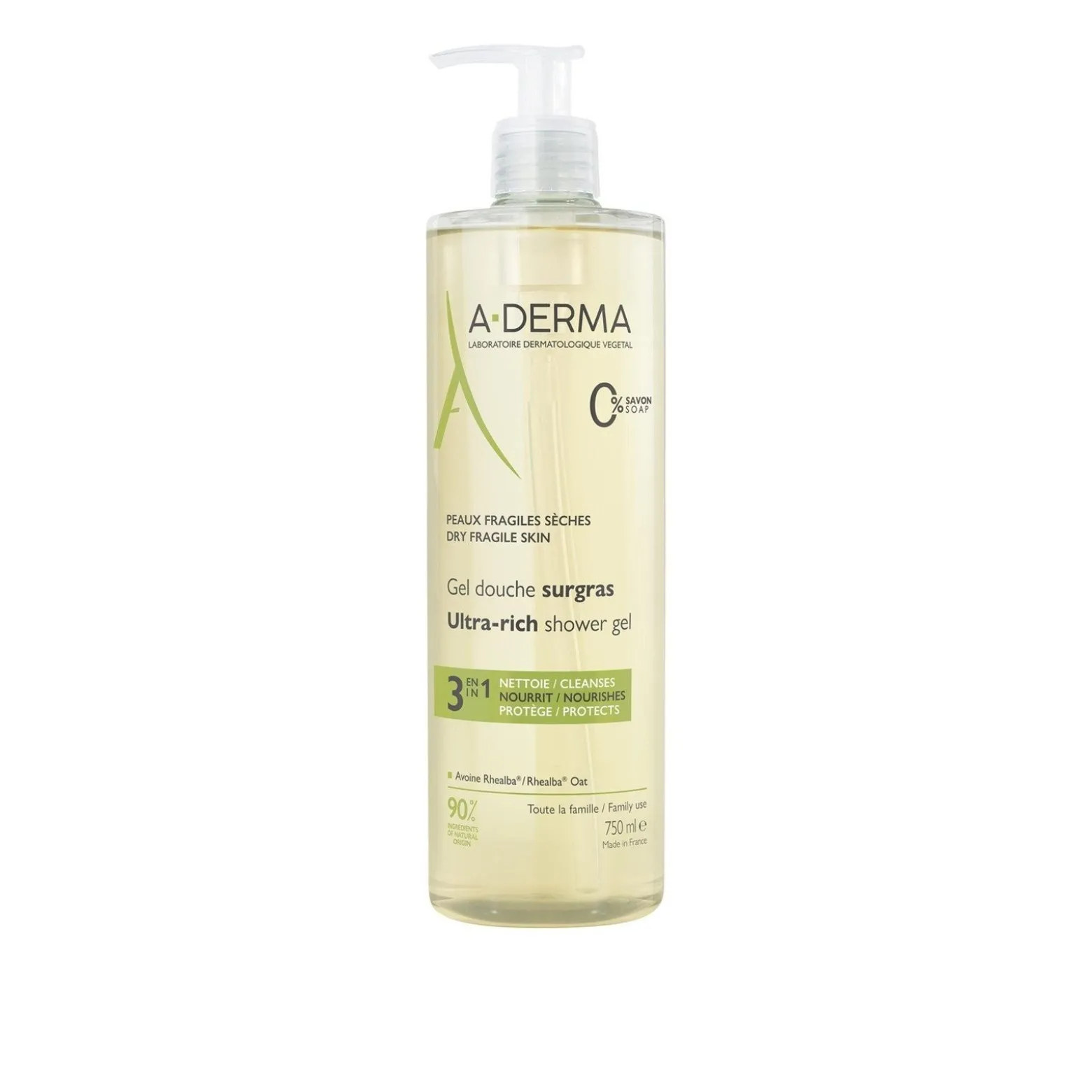 A-Derma Shower Gel Ultra-Rich 750ml (25.36floz)
