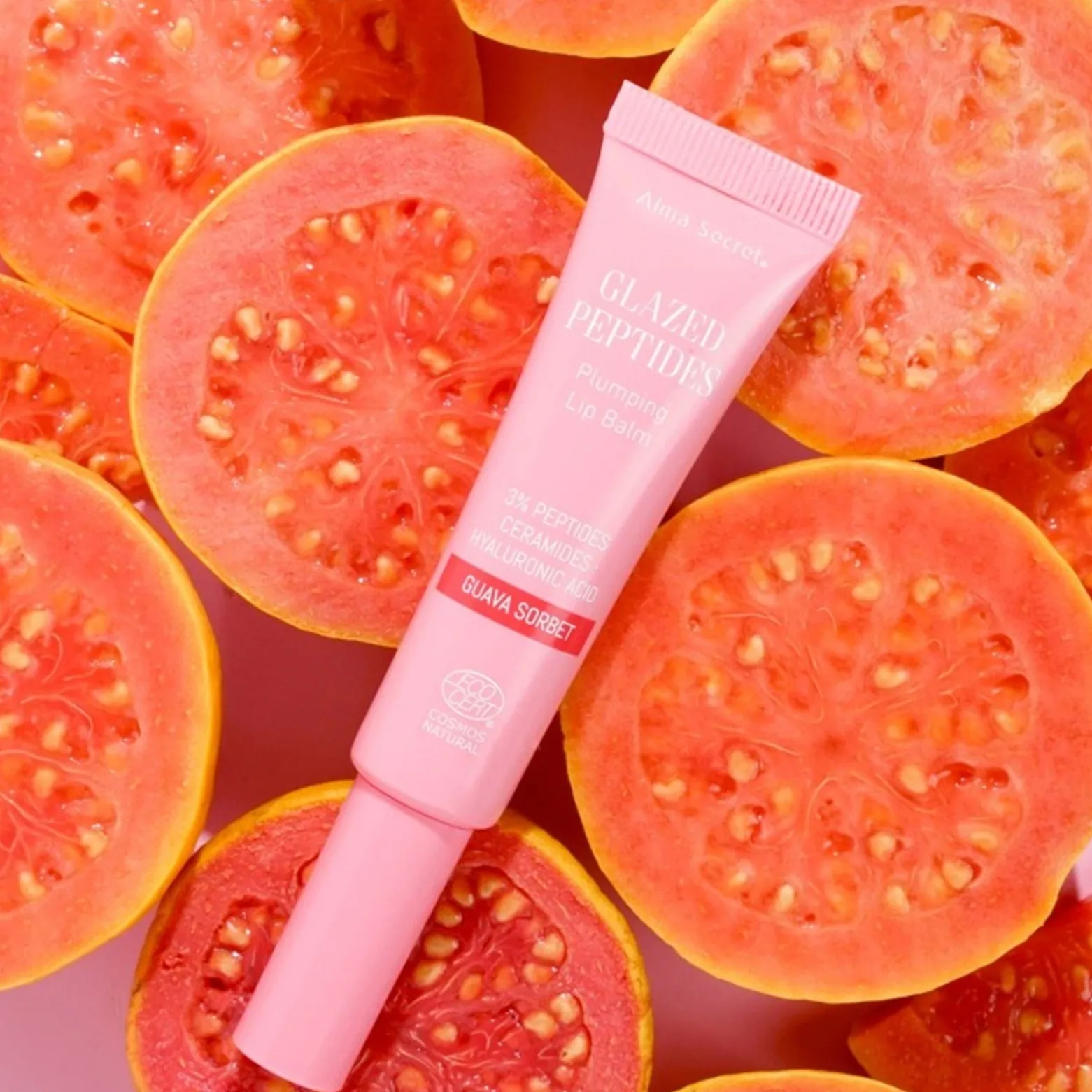 Alma Secret Glazed Peptides Plumping Lip Balm Guava Sorbet 15ml (0.51floz)