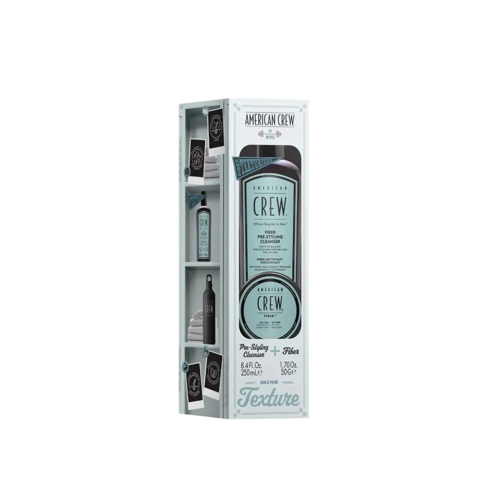 American Crew Fiber Texture Styling Duo Set (8.4floz + 1.7oz)