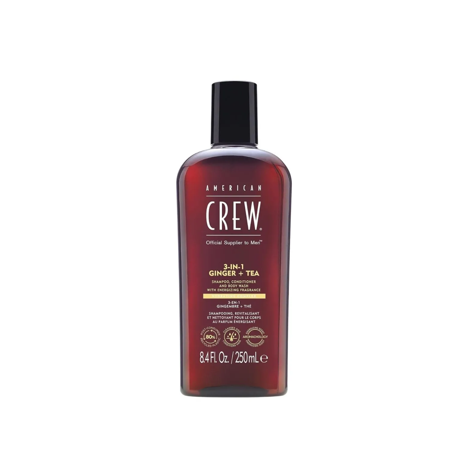 American Crew 3-In-1 Ginger + Tea Shampoo, Conditioner and Body Wash 250ml (8.4floz)