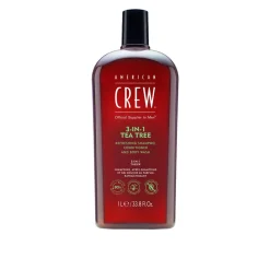 American Crew 3-In-1 Tea Tree Shampoo, Conditioner and Body Wash 1L (33.8floz)