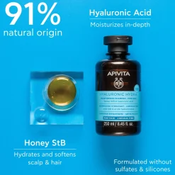 APIVITA Hyaluronic Hydra Moisturizing Shampoo for Fine Hair 250ml (8.45floz)