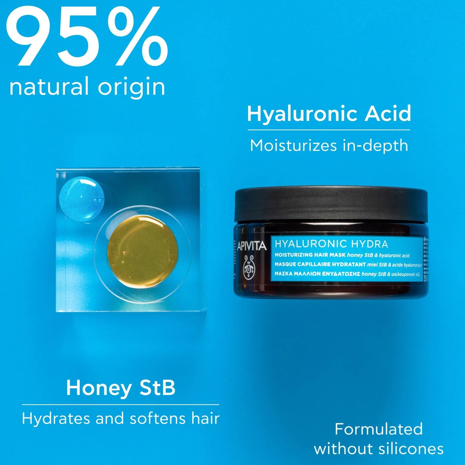 APIVITA Hyaluronic Hydra Moisturizing Hair Mask 200ml (6.76floz)
