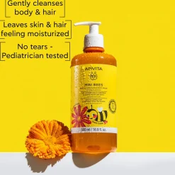 APIVITA Mini Bees Gentle Kids Hair & Body Wash Calendula & Honey 500ml (16.9floz)