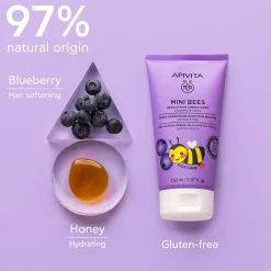APIVITA Mini Bees Gentle Kids Conditioner Blueberry & Honey 150ml (5.07floz)