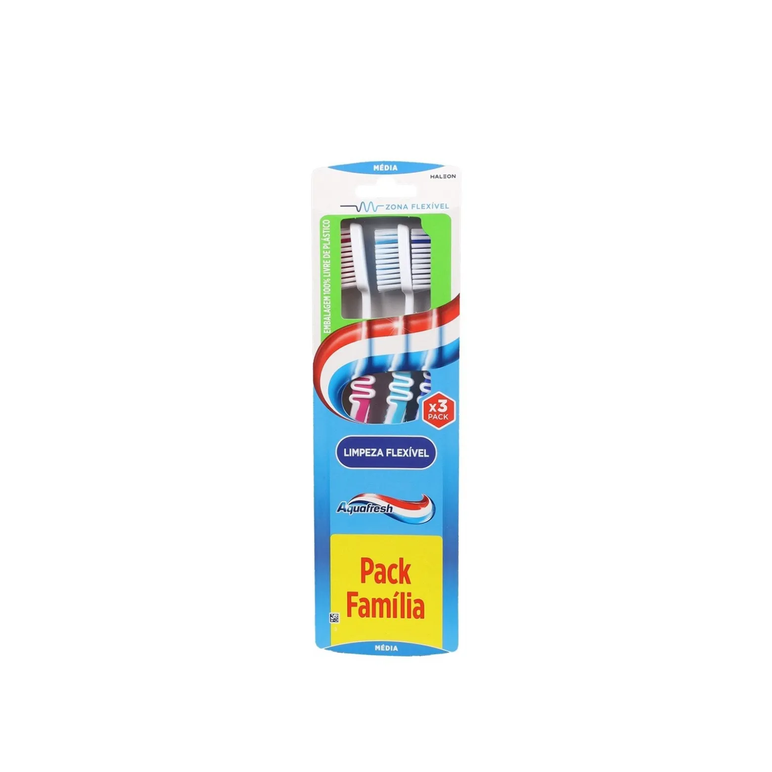 Aquafresh Flexible Cleaning Medium Toothbrush Multiple Colors x3