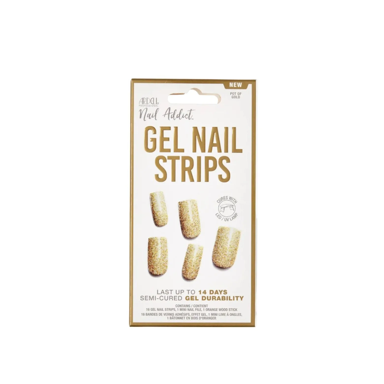 Ardell Nail Addict Gel Nail Strips Pot of Gold x16