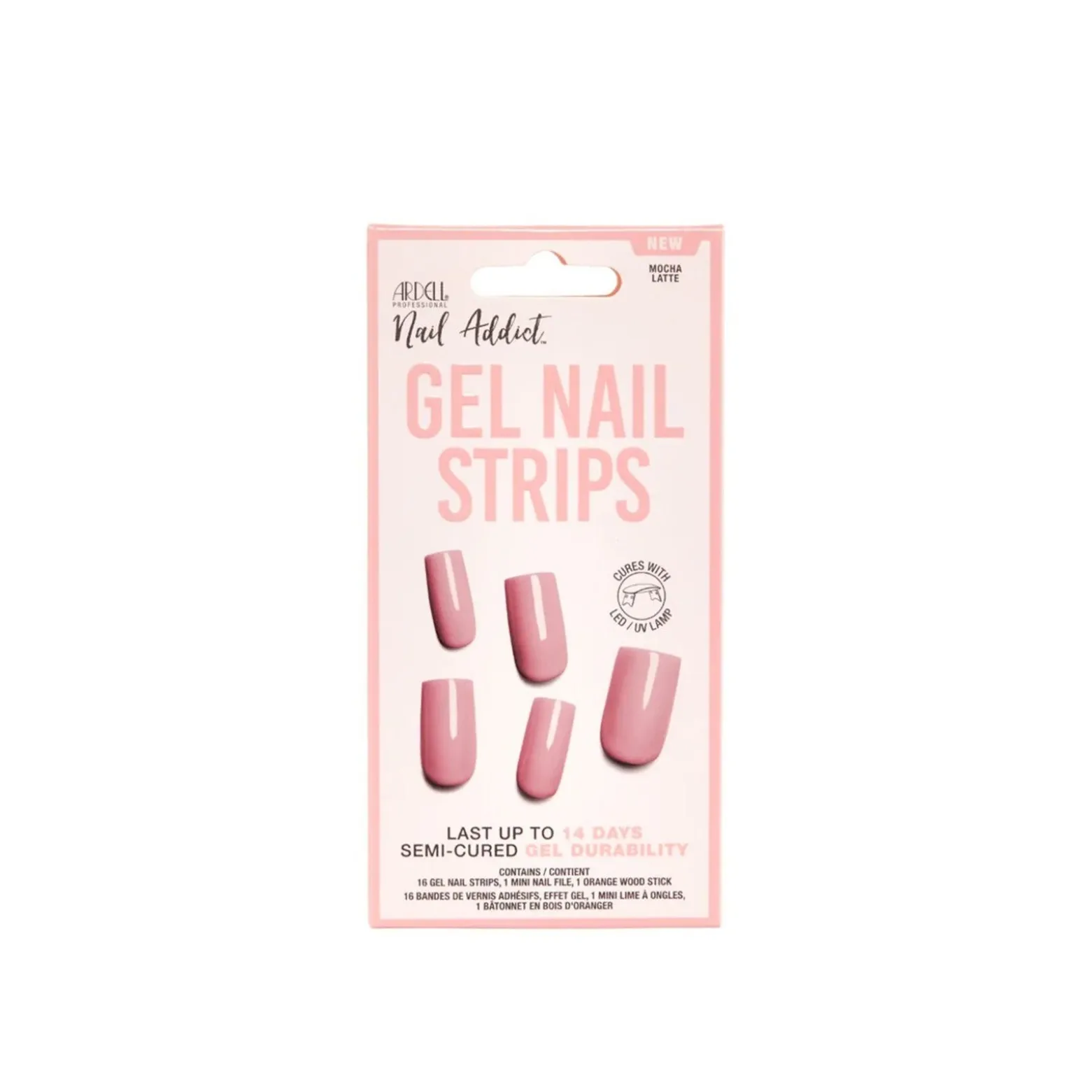 Ardell Nail Addict Gel Nail Strips Mocha Latte x16