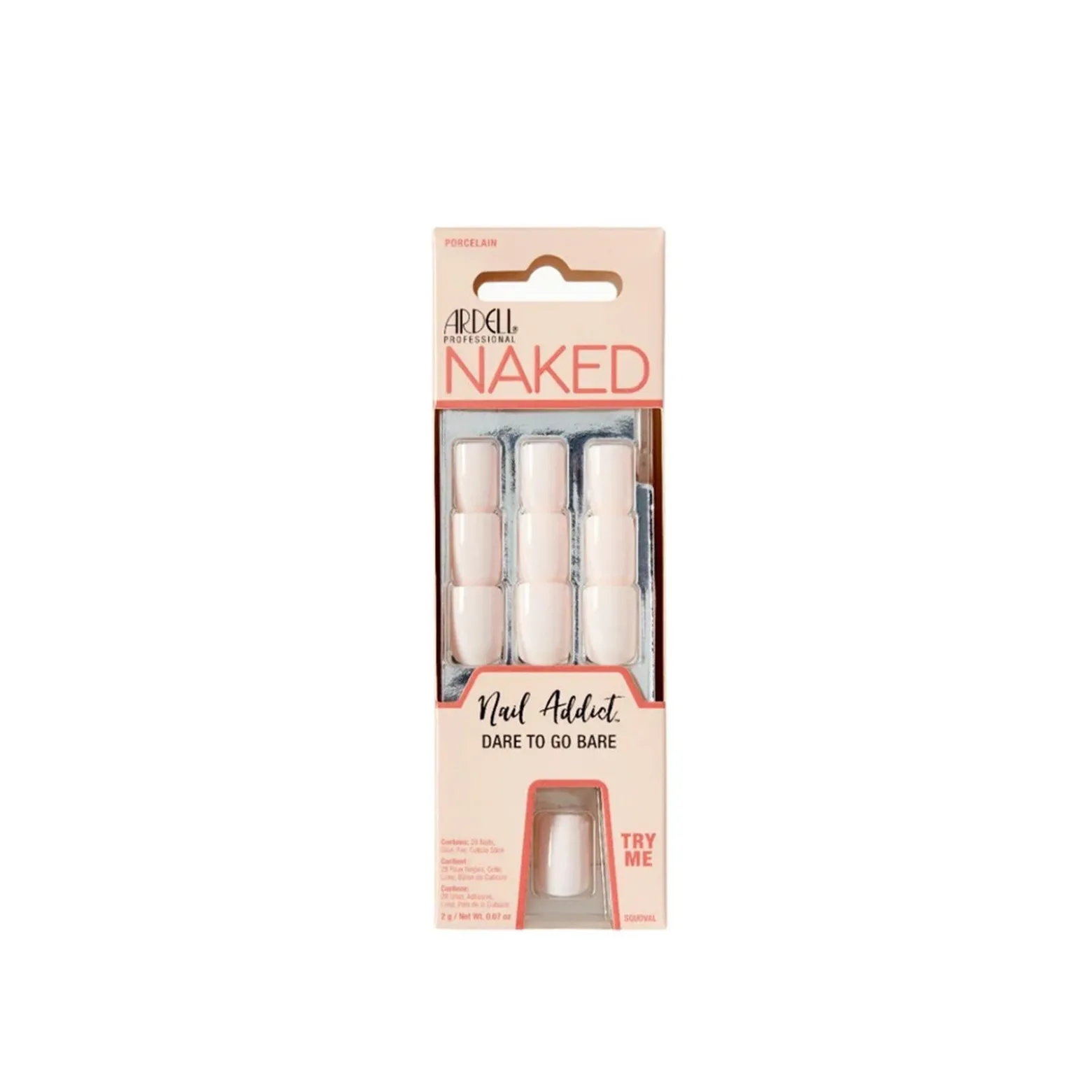 Ardell Naked Nail Addict Press-On Nails Porcelain x28