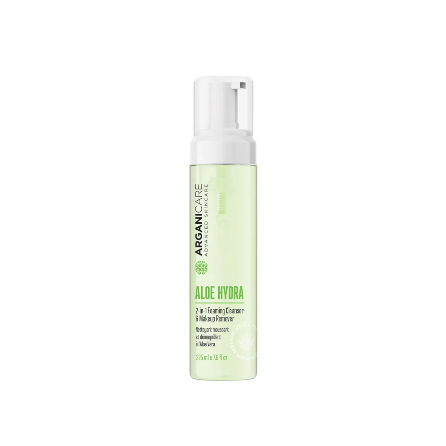 Arganicare Aloe Hydra 2-In-1 Foaming Cleanser 225ml (7.5floz)