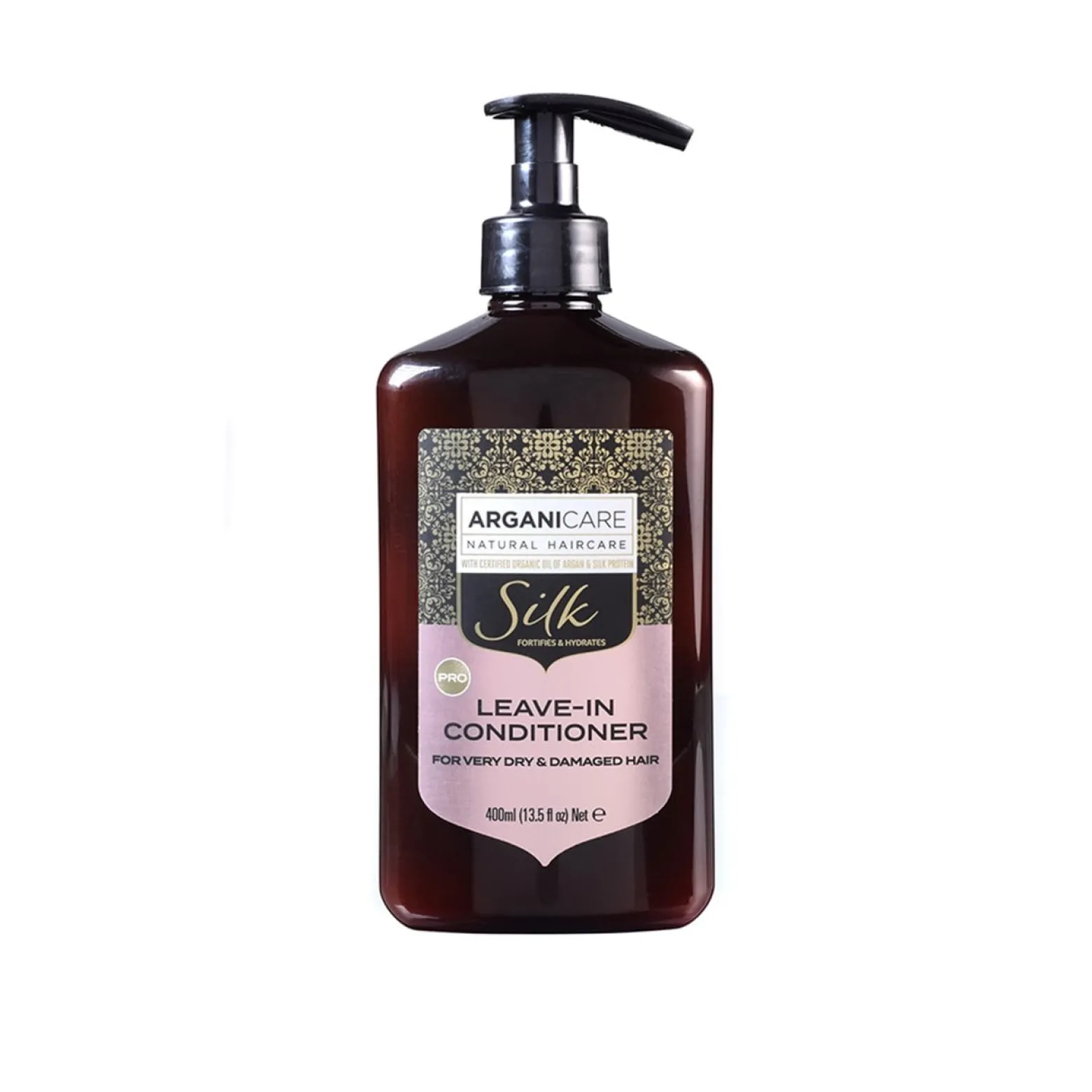 Arganicare Silk Leave-in Conditioner for Very Dry & Damaged Hair 400ml (13.5floz)