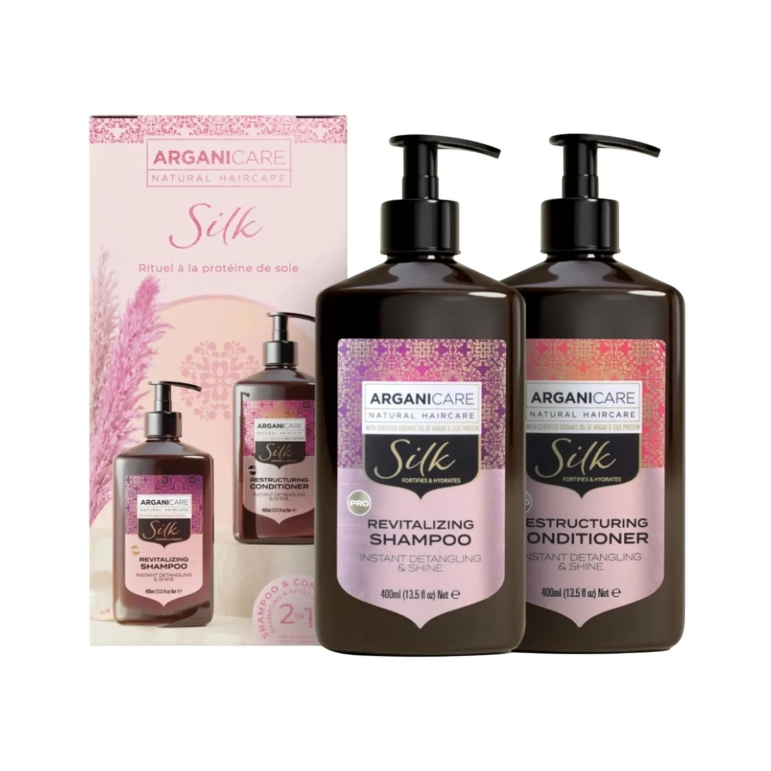 Arganicare Silk Ritual Duo Box (13.5floz x2)
