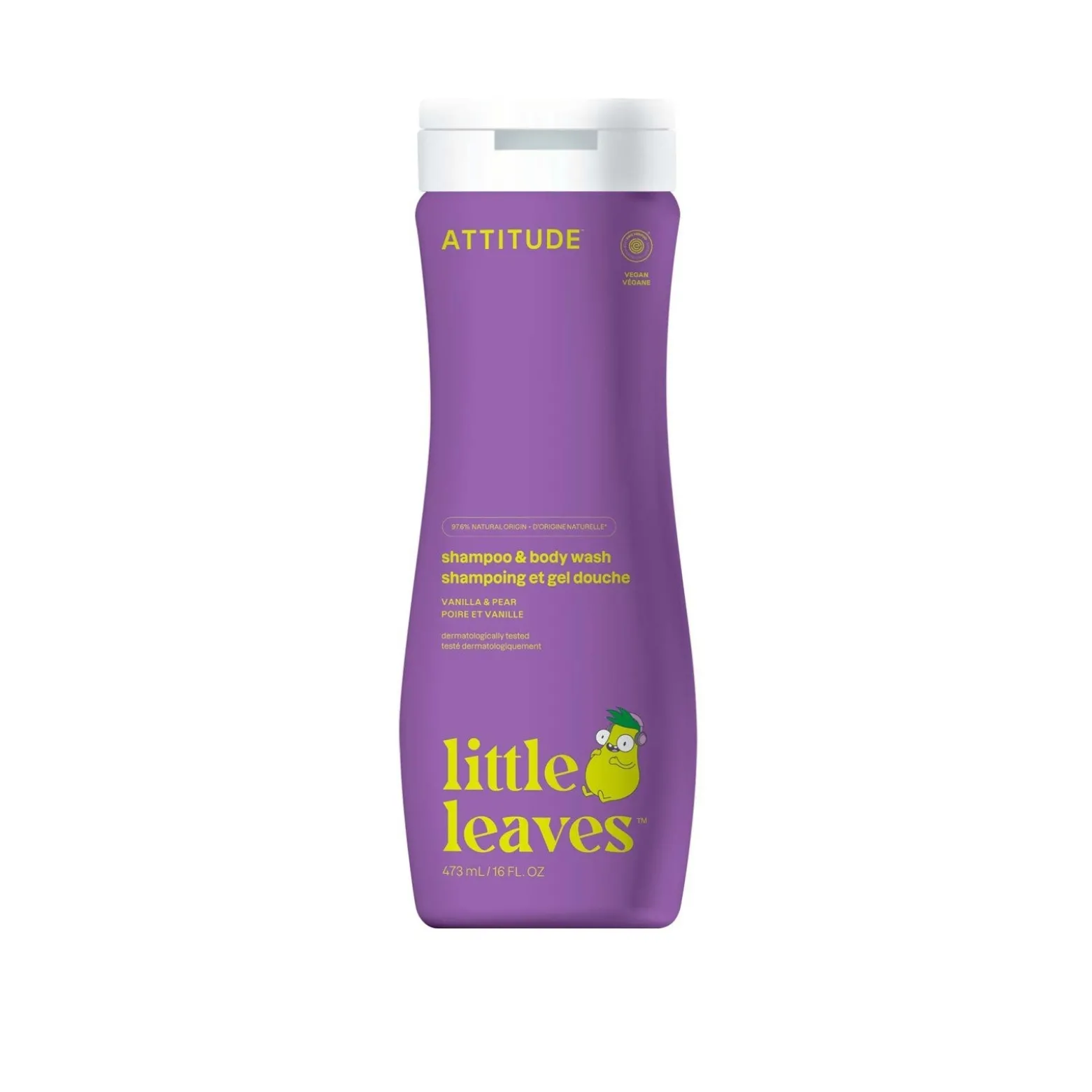 ATTITUDE Little Leaves 2-In-1 Shampoo & Body Wash Vanilla & Pear 473ml (16floz)