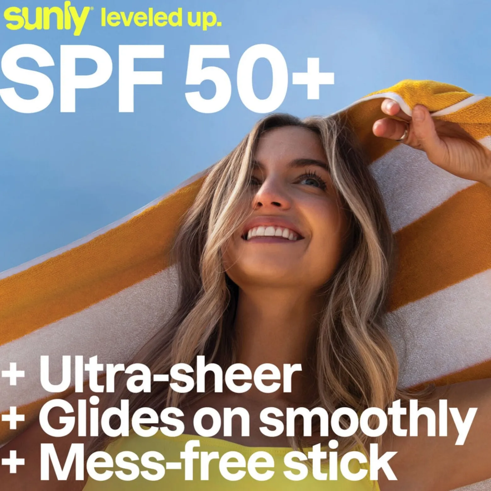 ATTITUDE Sunly Unscented Mineral Sunscreen Stick SPF50+ 60g (2.1oz)