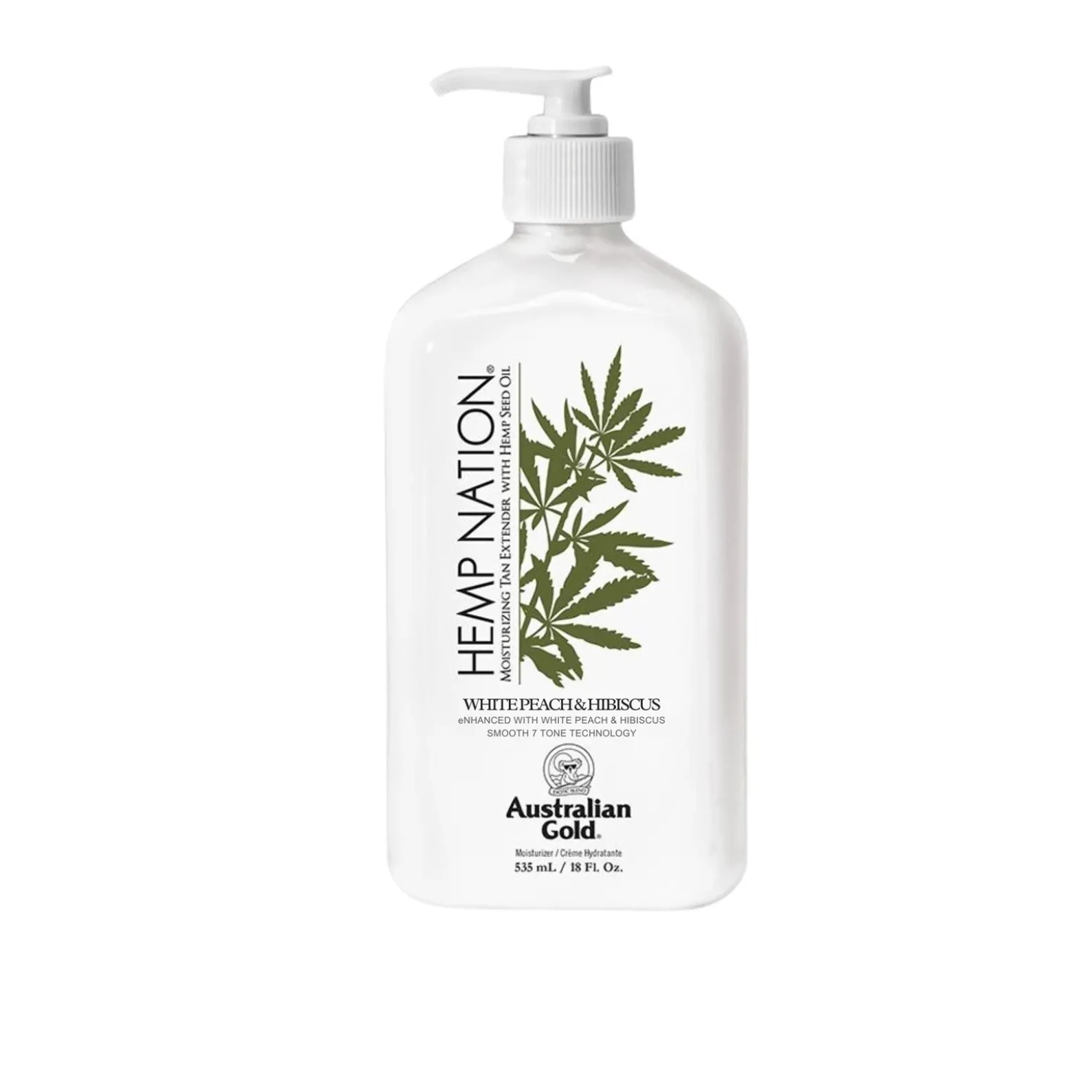 Australian Gold Hemp Nation White Peach & Hibiscus Moisturizing Tan Extender 535ml (18floz)
