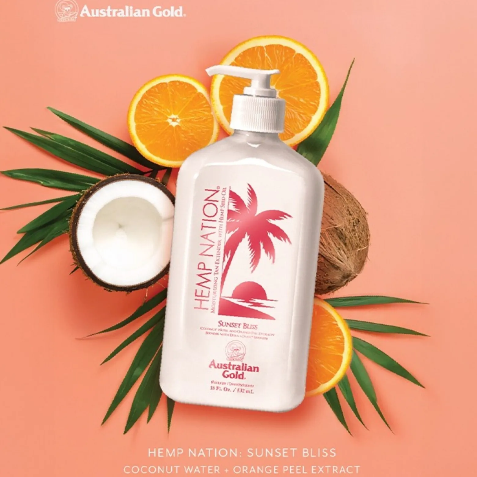 Australian Gold Hemp Nation Moisturizing Tan Extender Sunset Bliss 532ml (18floz)