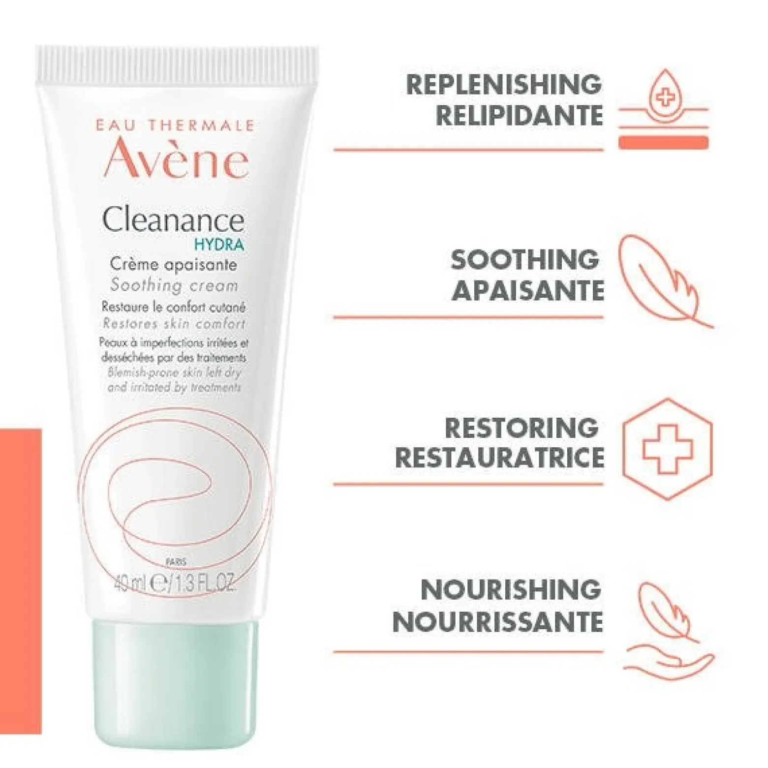 Avène Cleanance Hydra Soothing Cream 40ml (1.35floz)