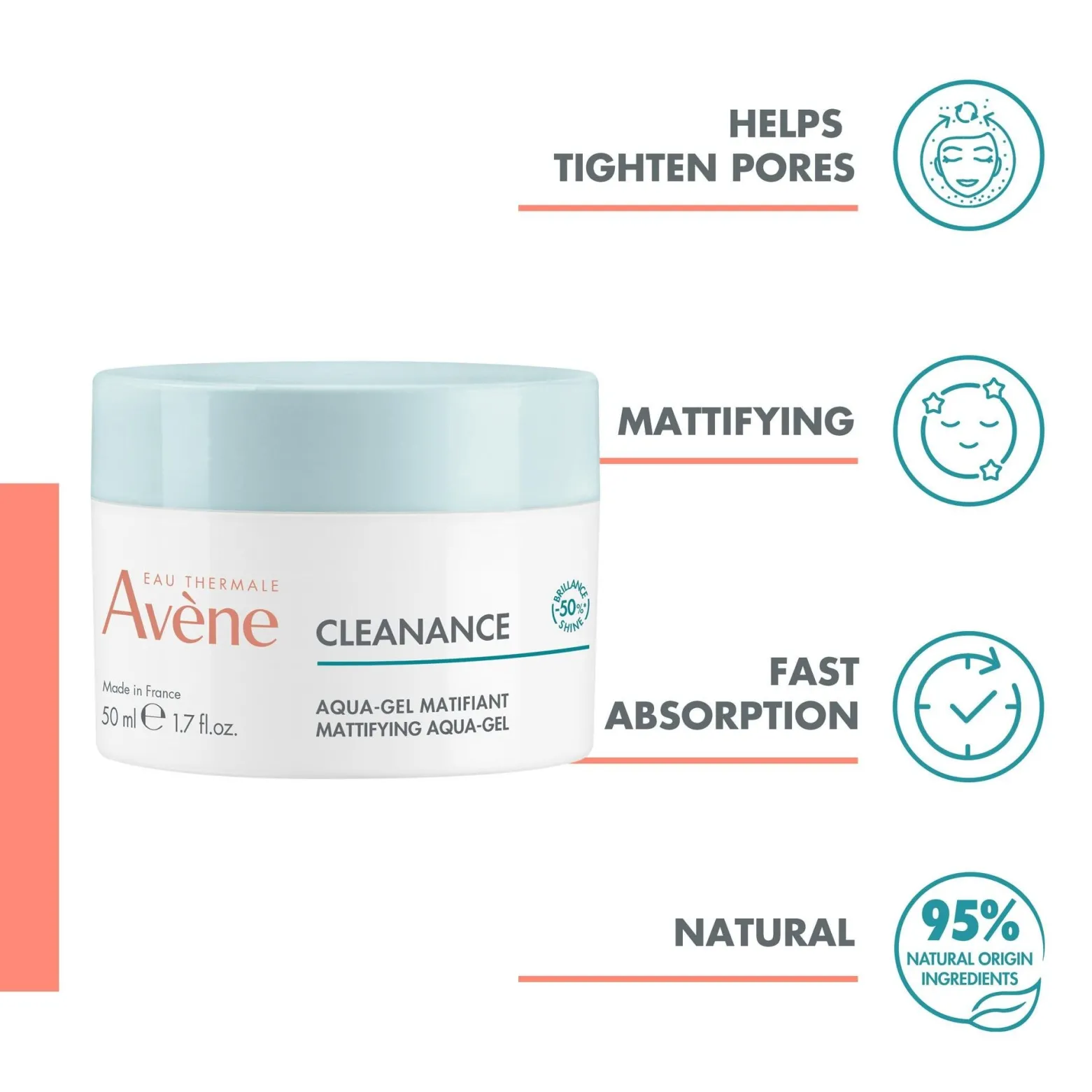 Avène Cleanance Mattifying Aqua-Gel 50ml (1.7floz)