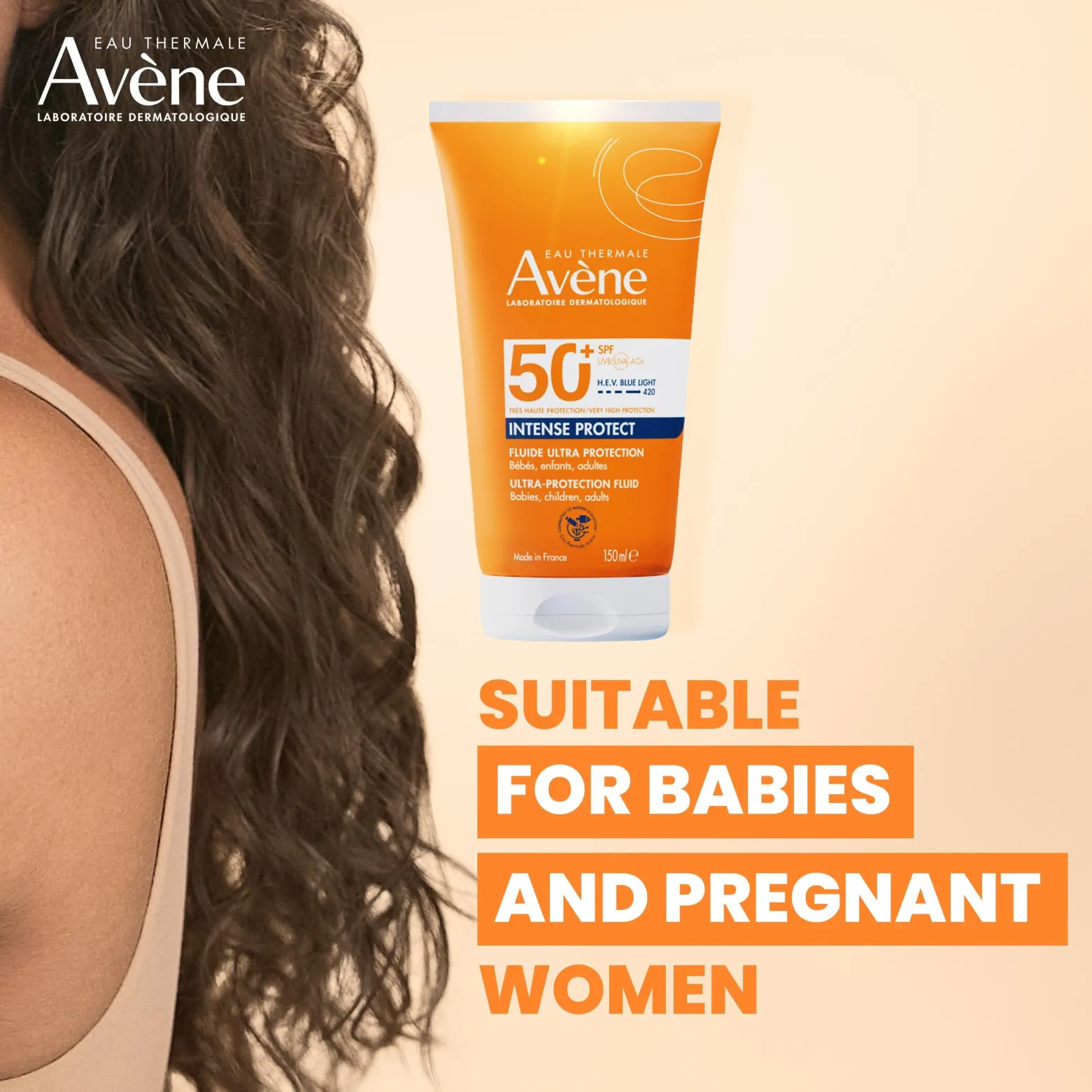 Avène Sun Intense Protect Fluid Fragrance-Free SPF50+ Sunscreen 150ml (5.07floz)