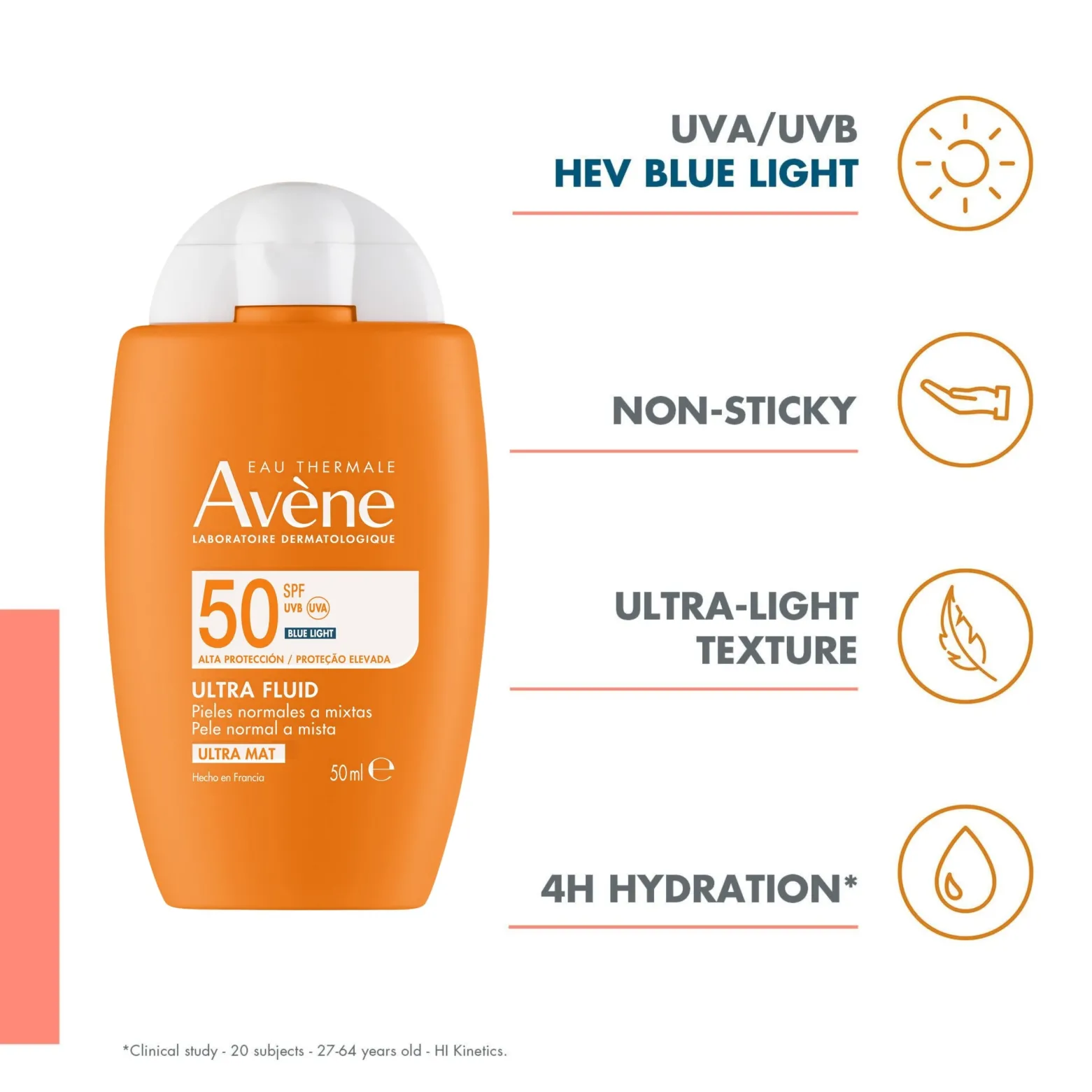Avène Sun Ultra-Mat Fluid SPF50 Sunscreen 50ml (1.69fl oz)