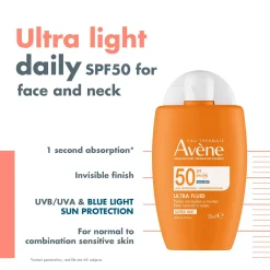 Avène Sun Ultra-Mat Fluid SPF50 Sunscreen 50ml (1.69fl oz)