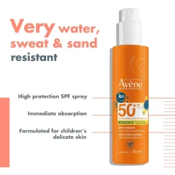 Avène Sun Very High Protection Resistant Sunscreen Spray for Children SPF50+ 200ml (6.76floz)