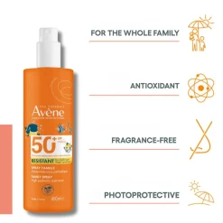 Avène Sun Very High Protection Resistant Family Spray SPF50+ Sunscreen 400ml (13.52floz)