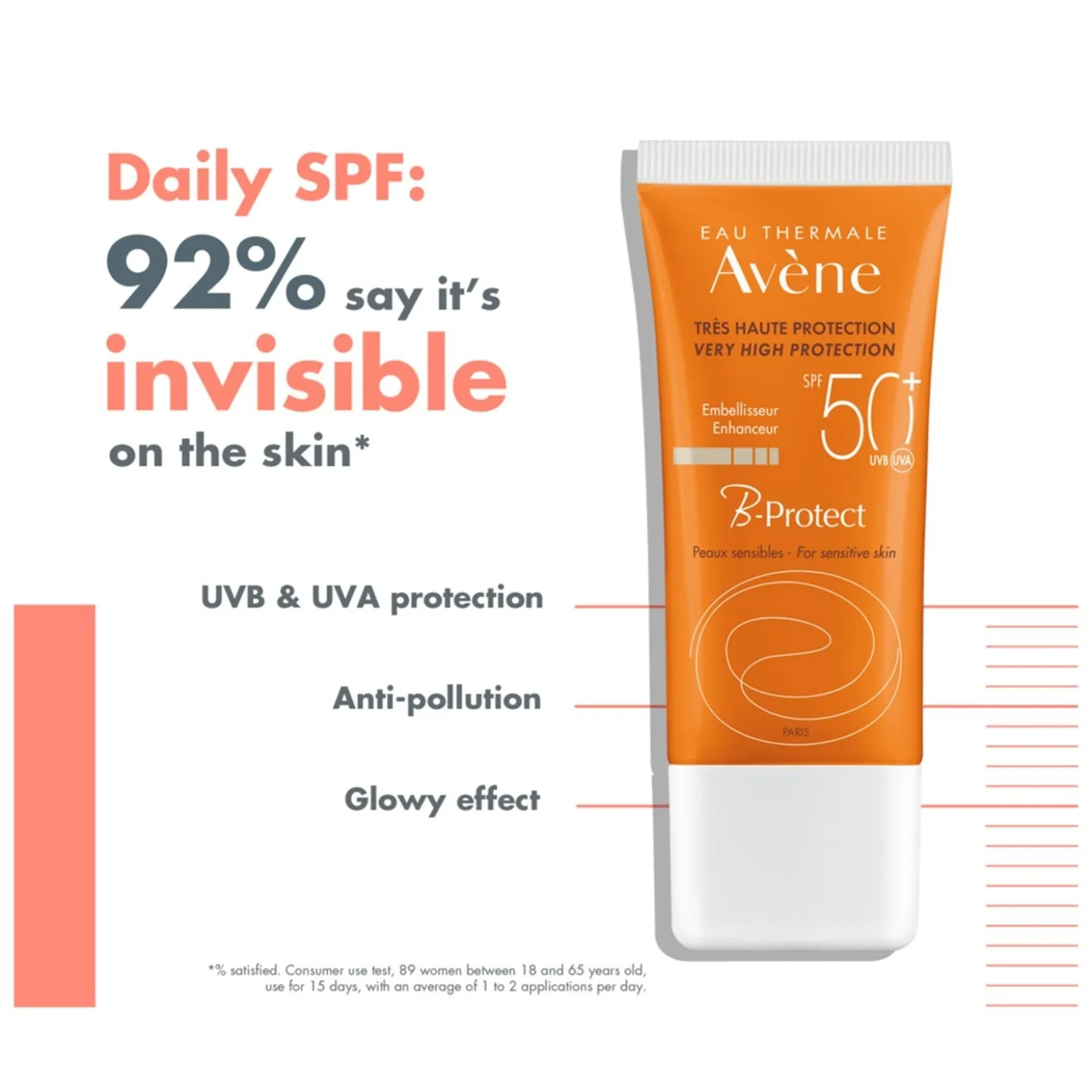 Avène Sun Very High Protection B-Protect Enhanceur SPF50+ Sunscreen 30ml (1.01floz)