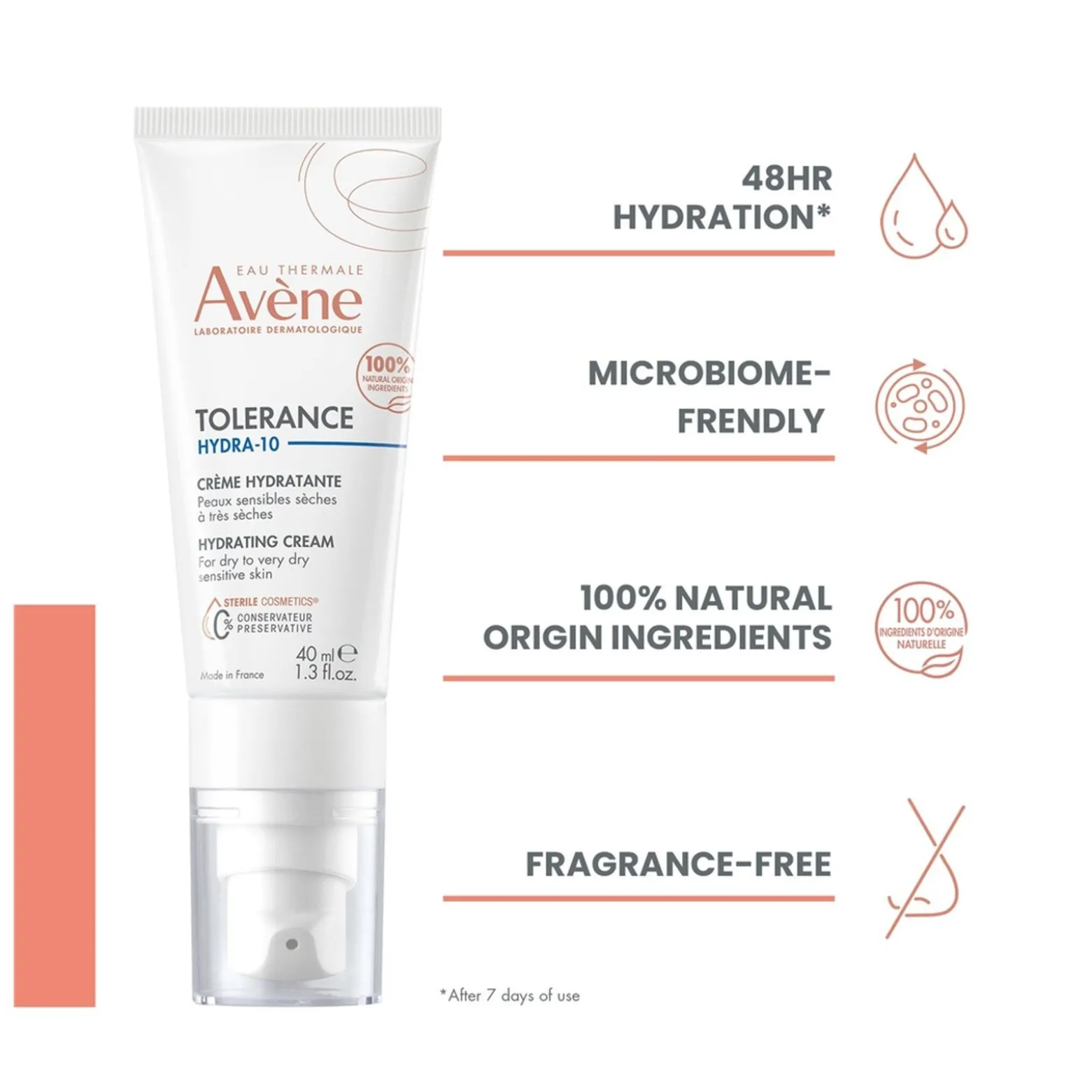 Avène Tolérance Hydra-10 Hydrating Cream 40ml (1.3floz)