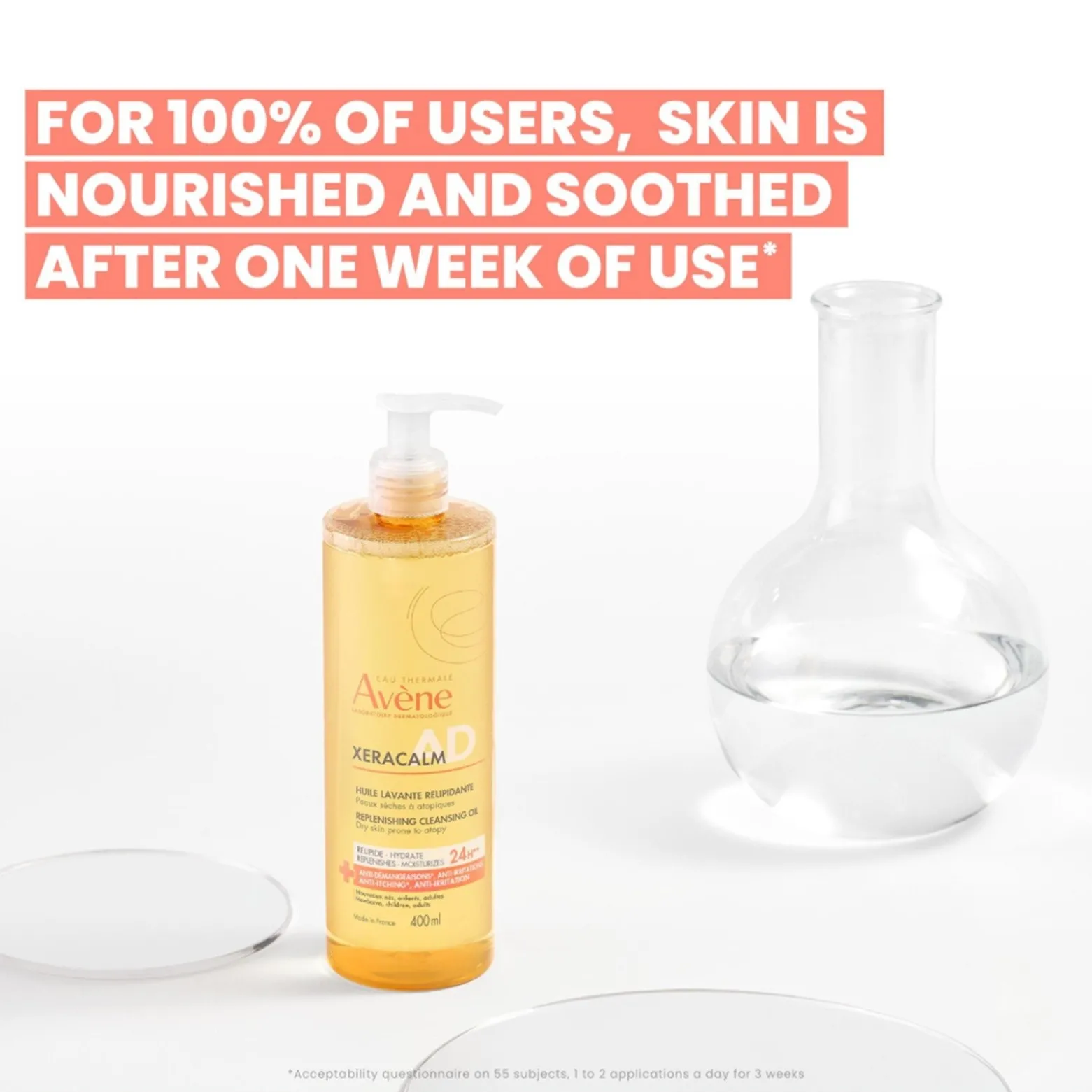 Avène XeraCalm A.D Replenishing Cleansing Oil 1L (33.8floz)