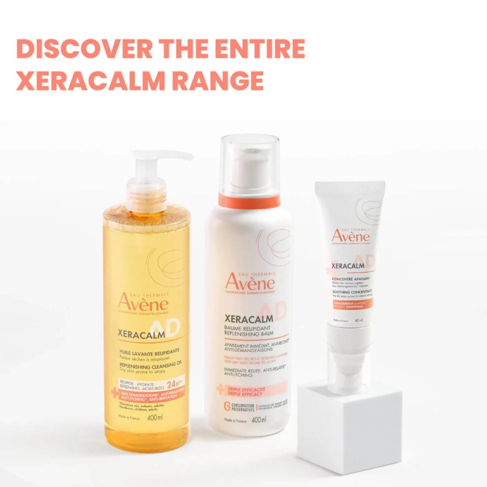 Avène XeraCalm A.D Replenishing Cleansing Oil 1L (33.8floz)
