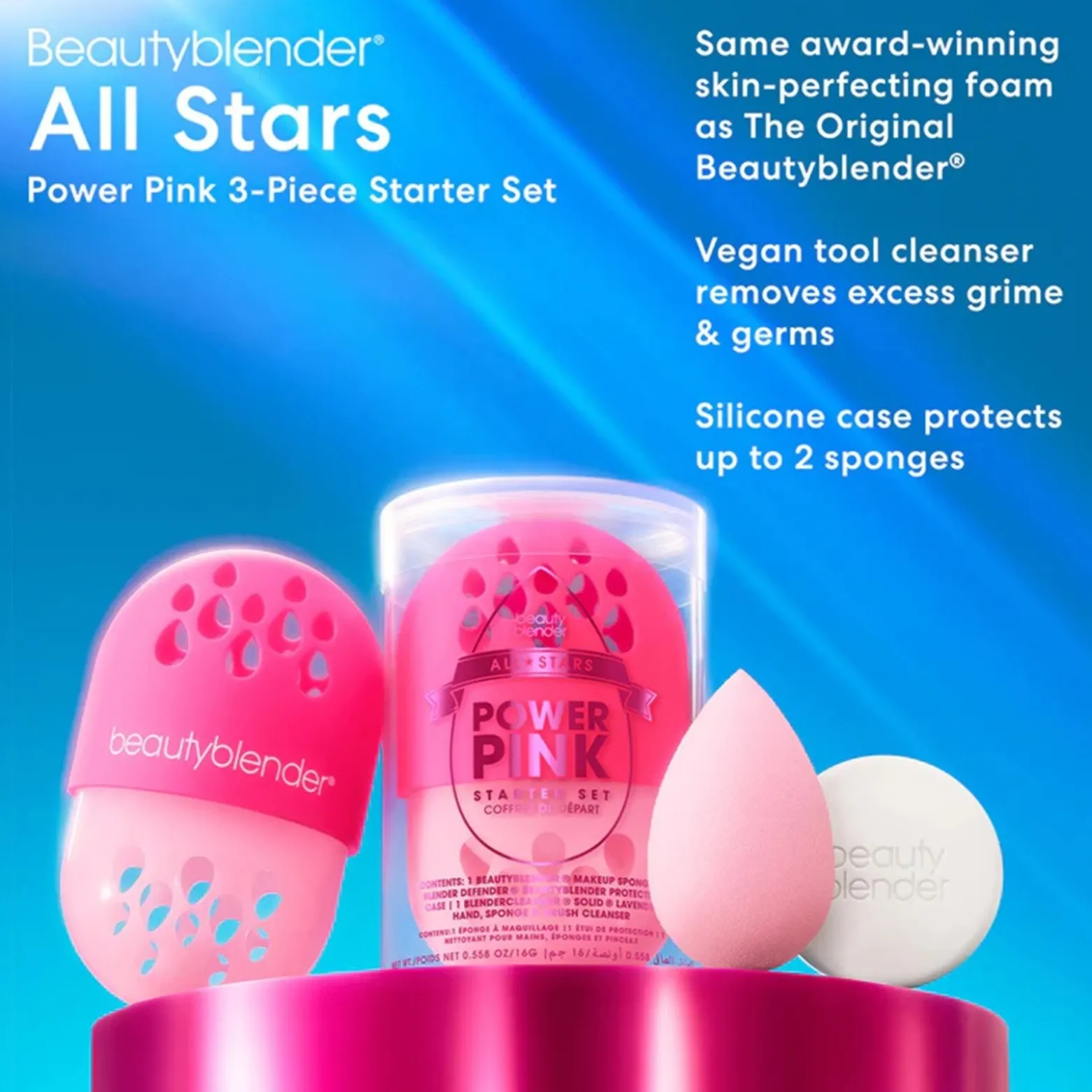 beautyblender All-Stars Power Pink 3-Piece Starter Set