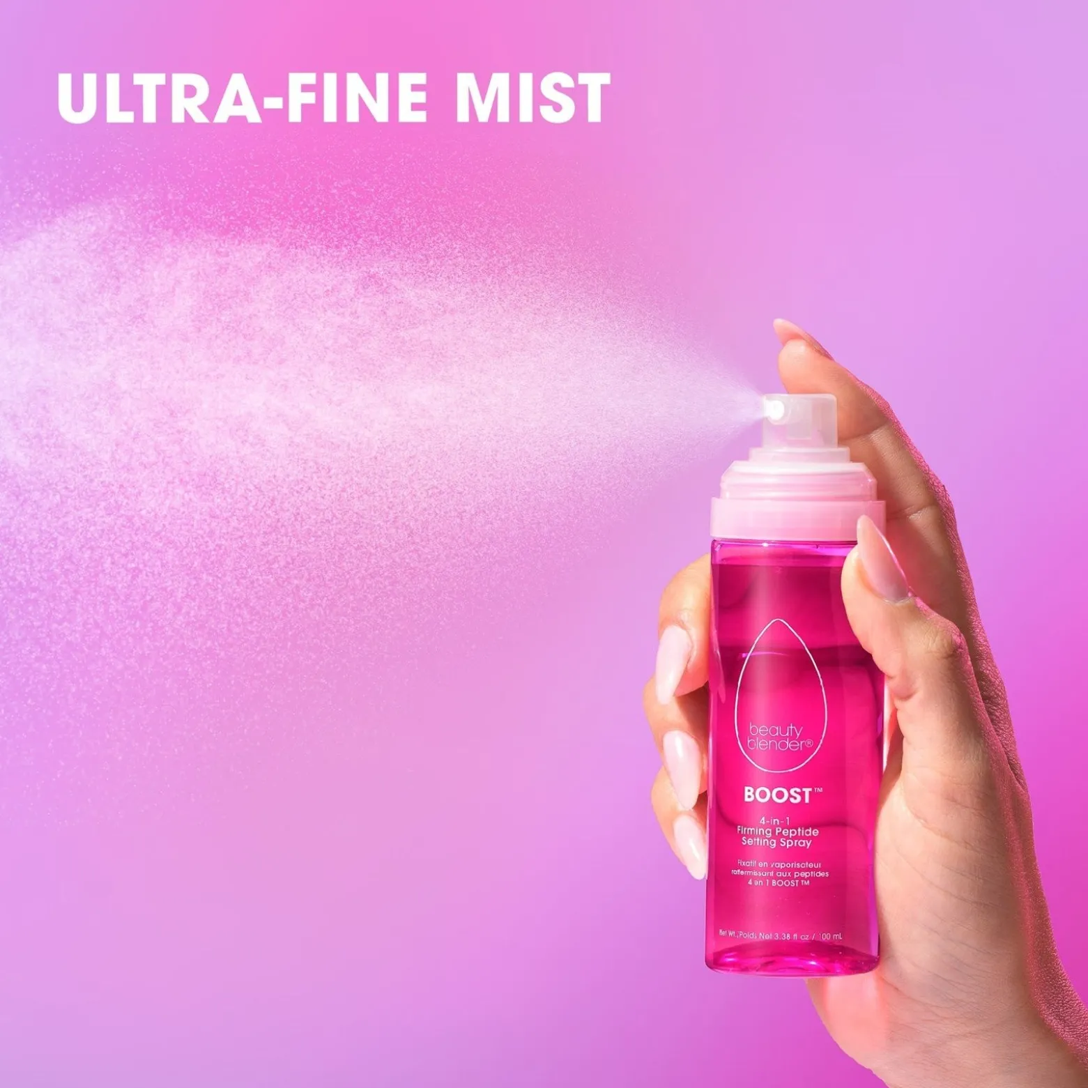 beautyblender Boost 4-In-1 Firming Peptide Setting Spray 100ml (3.38floz)