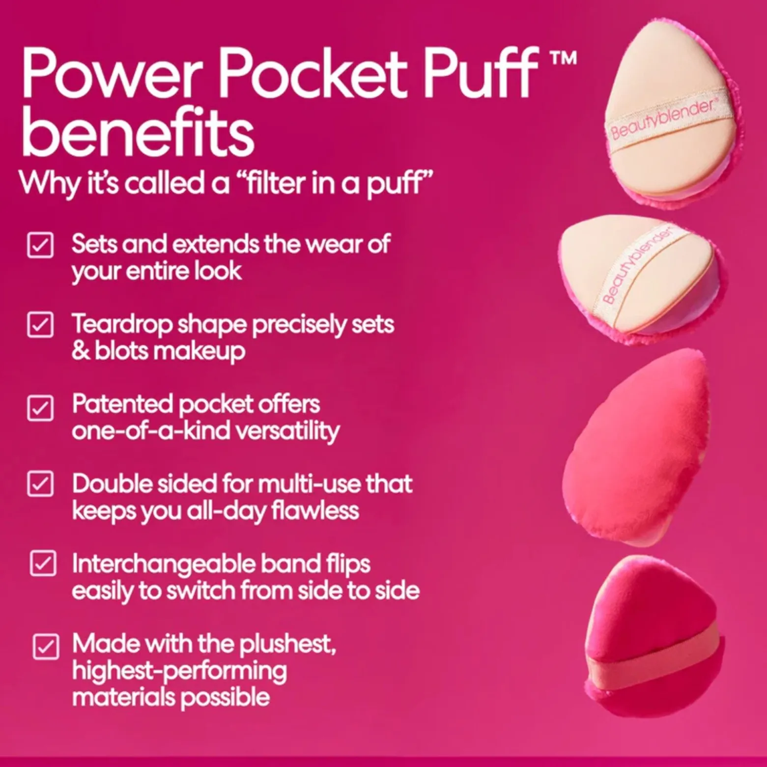 beautyblender Power Pocket Puff Dual Sided Powder Puff