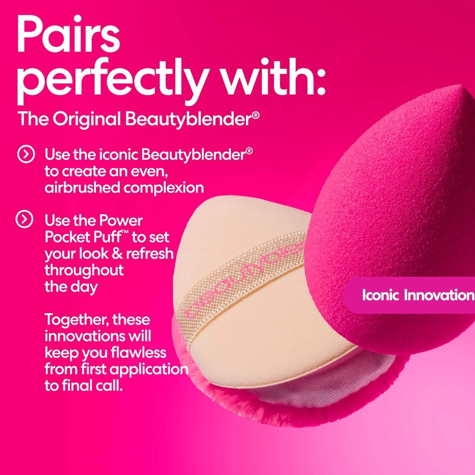 beautyblender Power Pocket Puff Dual Sided Powder Puff