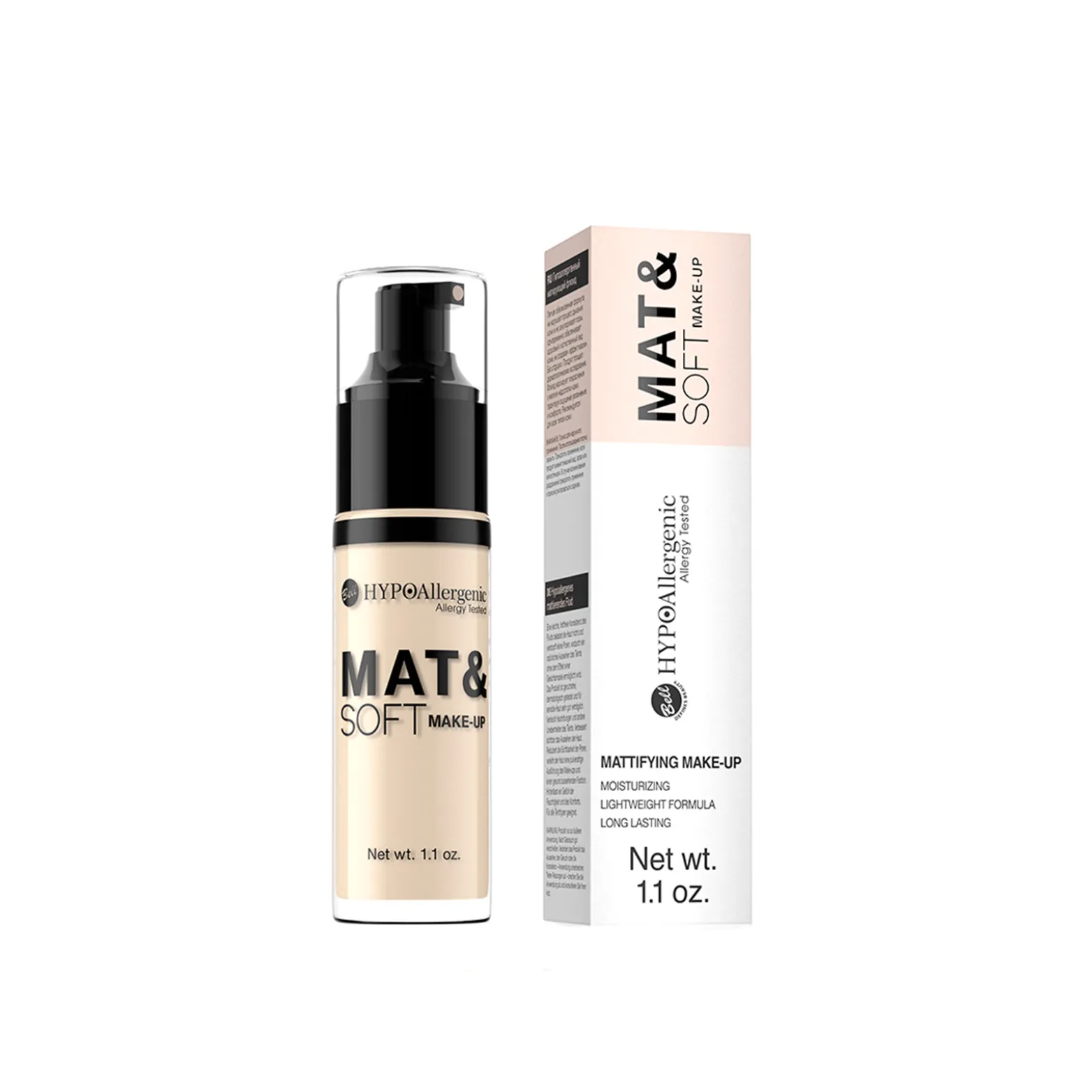 Bell HYPOAllergenic Mat & Soft Makeup Foundation 01 Light Beige 30g (1.1oz)